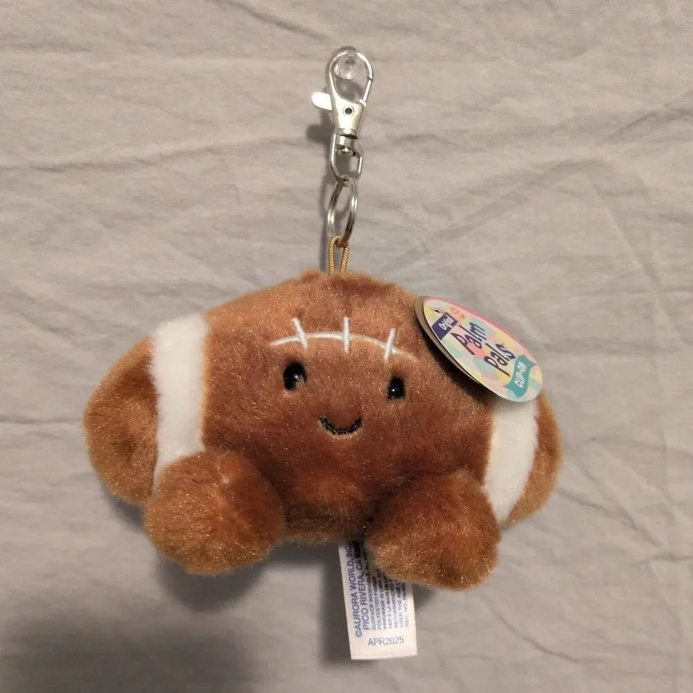 Aurora Palm Pals Tackle Football Clip-On 4-Inch Stuffed Animal Plush